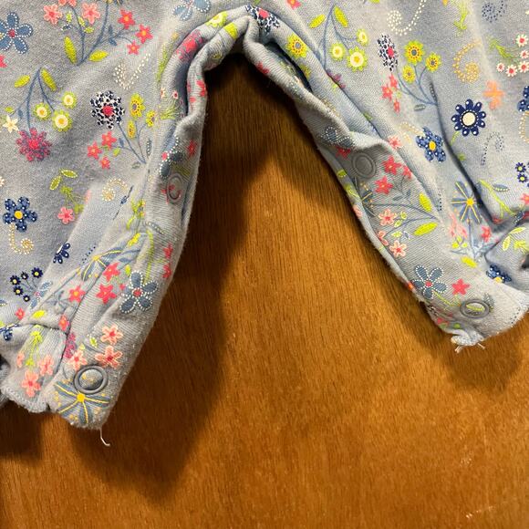 Baby Okie Dokie Knit Embroidered Jumper Sleeper One piece Snaps 0-3 Months - Picture 4 of 10